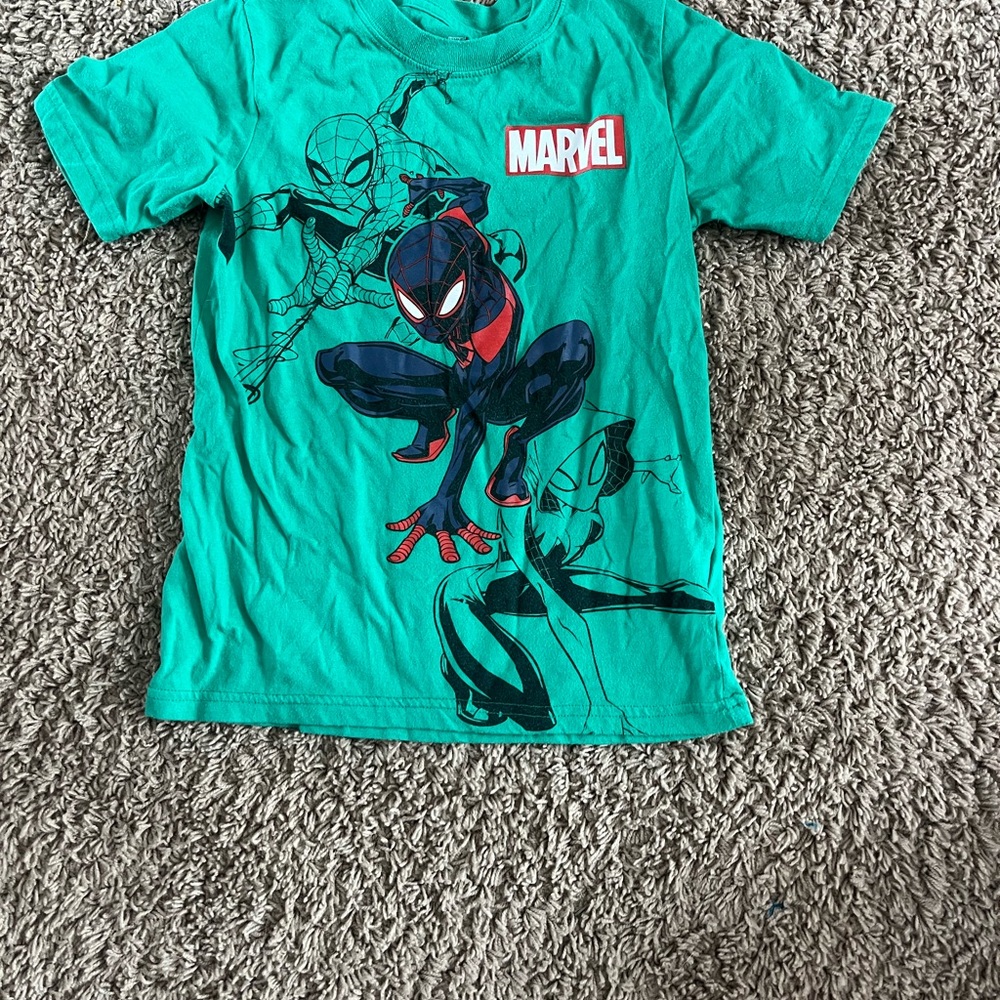 Kids Marvel Green Spider-Man Tee